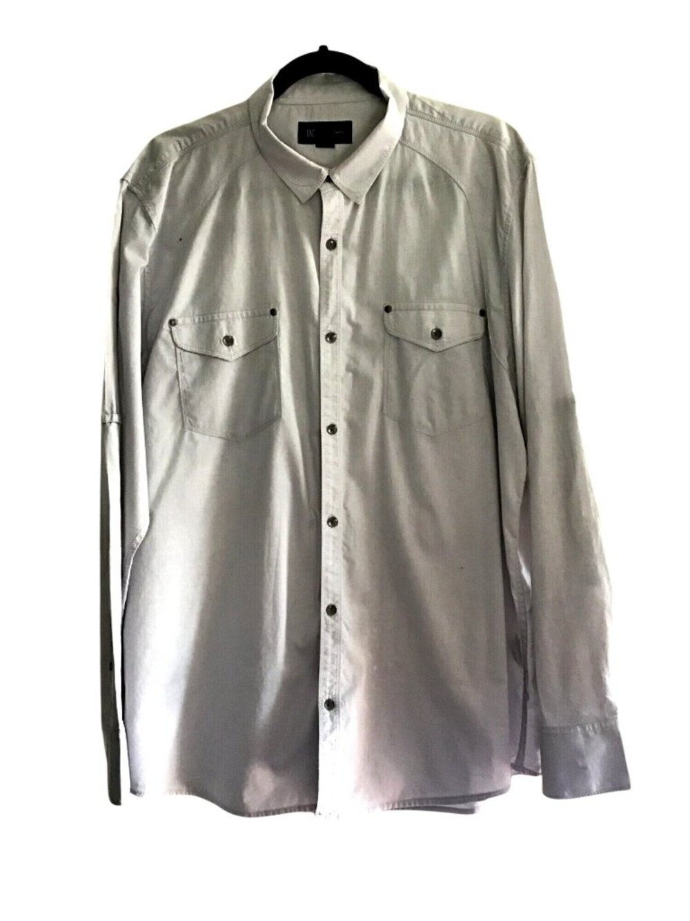 I.N.C.- MENS GRAY BUTTON-DOWN LONG SLEEVE 100% COTTON SHIRT SIZE X-LARGE